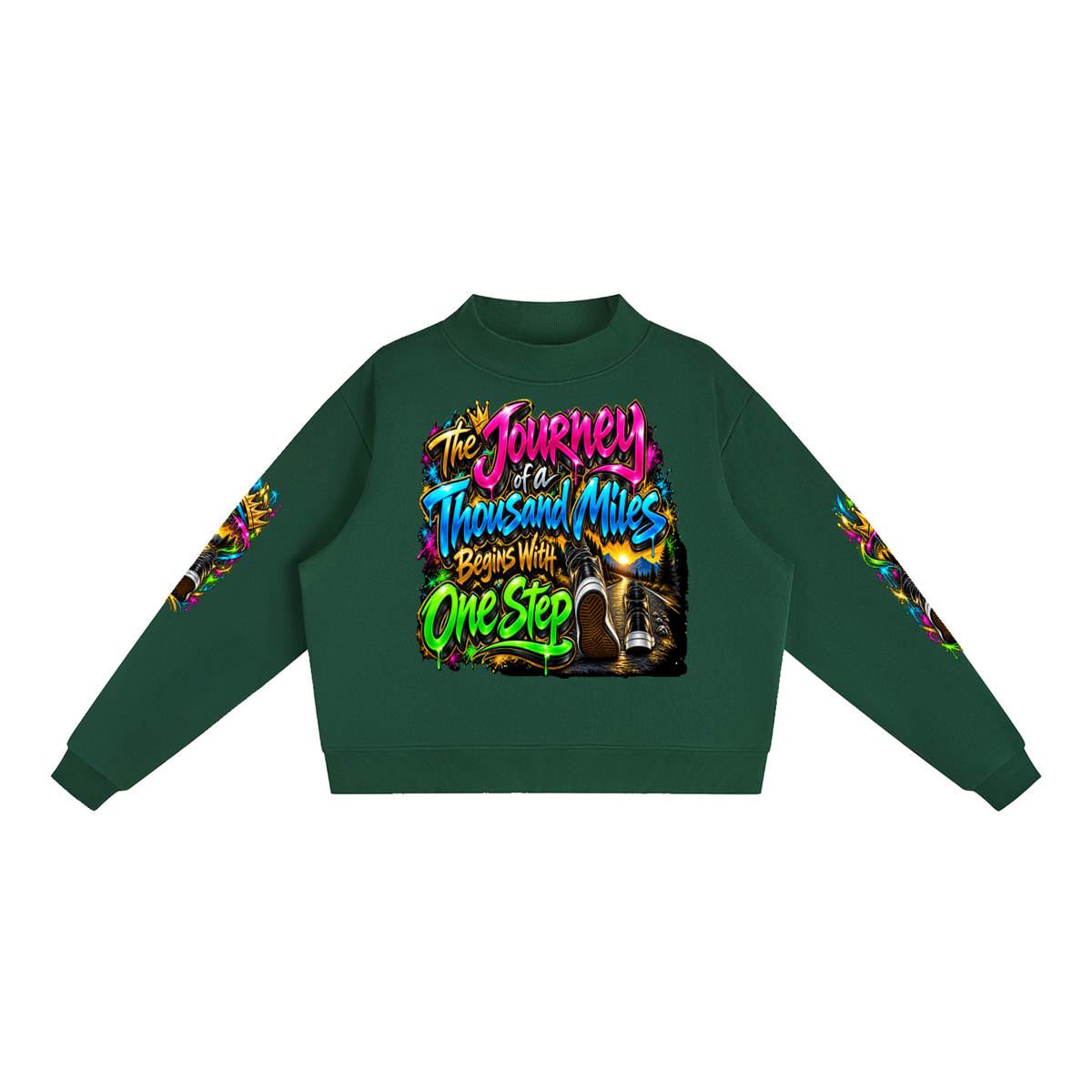 Keep Going Journey – Inspirational 3D Graffiti Sweatshirt | Caprise Creations
