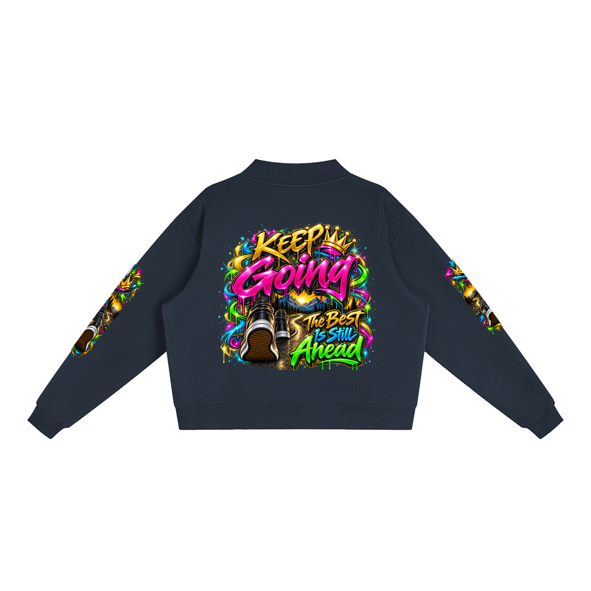 Keep Going Journey – Inspirational 3D Graffiti Sweatshirt | Caprise Creations