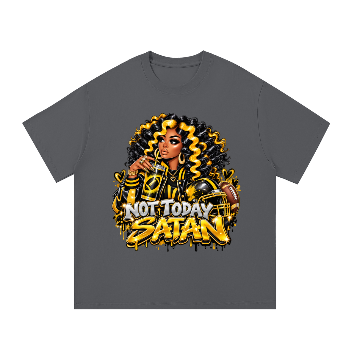 Not Today Satan – Graphic Crewneck t-shirt