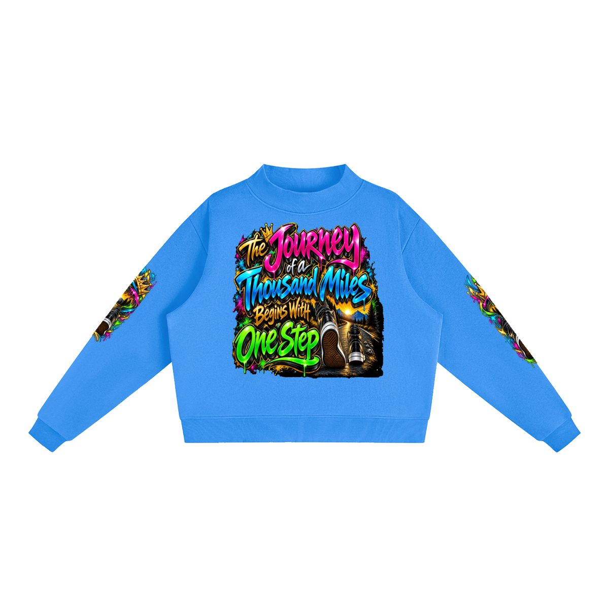 Keep Going Journey – Inspirational 3D Graffiti Sweatshirt | Caprise Creations