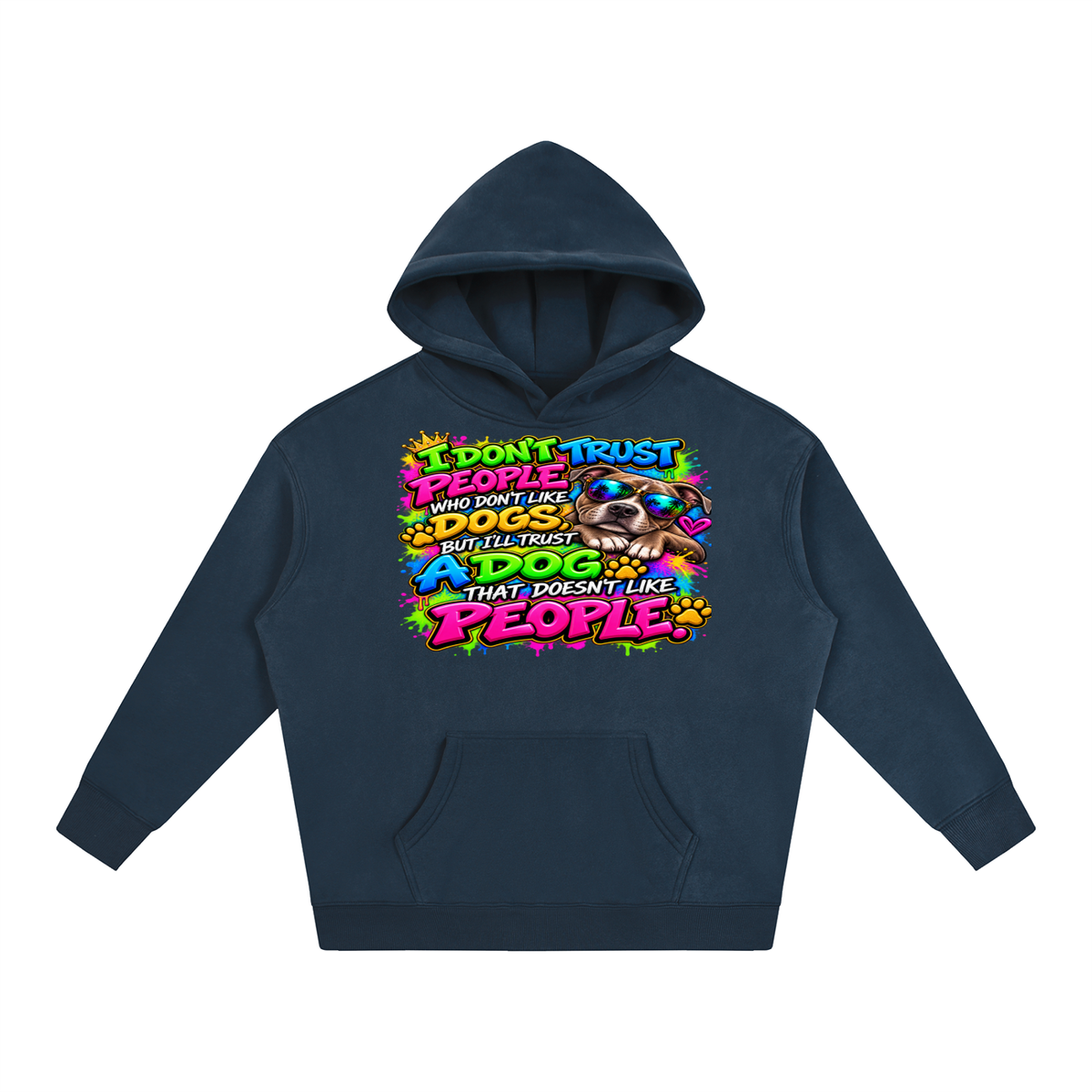 I Don't Trust People – Colorful Graffiti Dog Lover T-Shirt