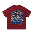 Sunday Is for Football – Navy Blue & Silver Graphic T-Shirt