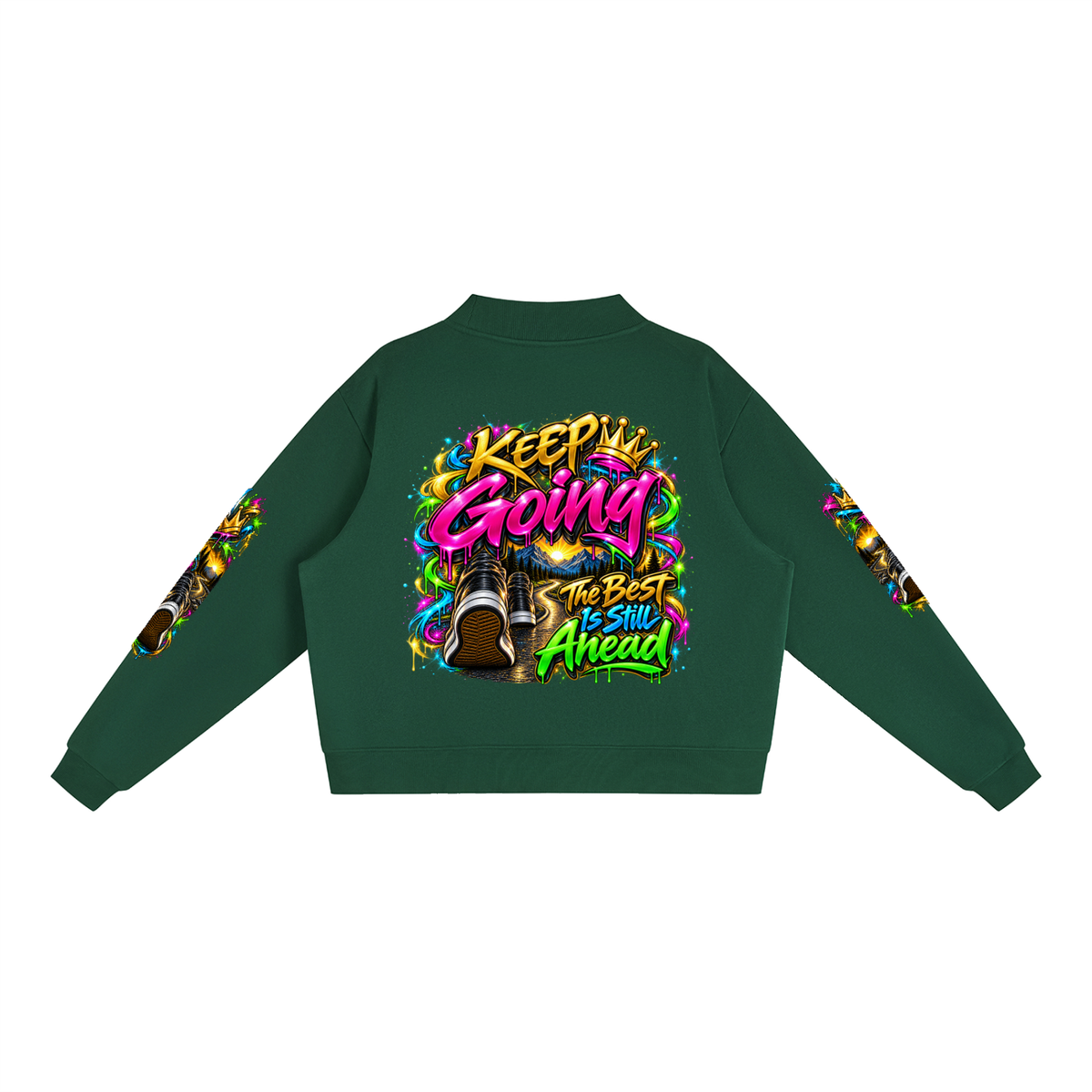 Keep Going Journey – Inspirational 3D Graffiti Sweatshirt | Caprise Creations