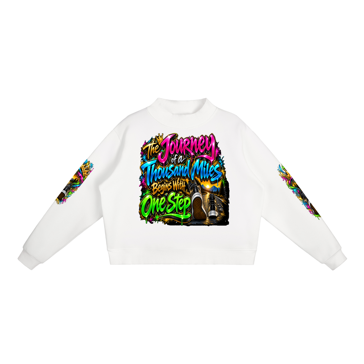 Keep Going Journey – Inspirational 3D Graffiti Sweatshirt | Caprise Creations