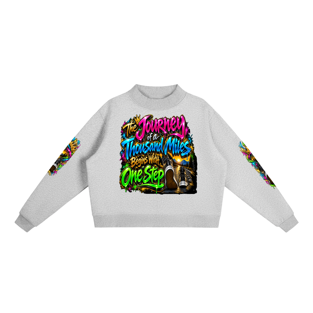 Keep Going Journey – Inspirational 3D Graffiti Sweatshirt | Caprise Creations