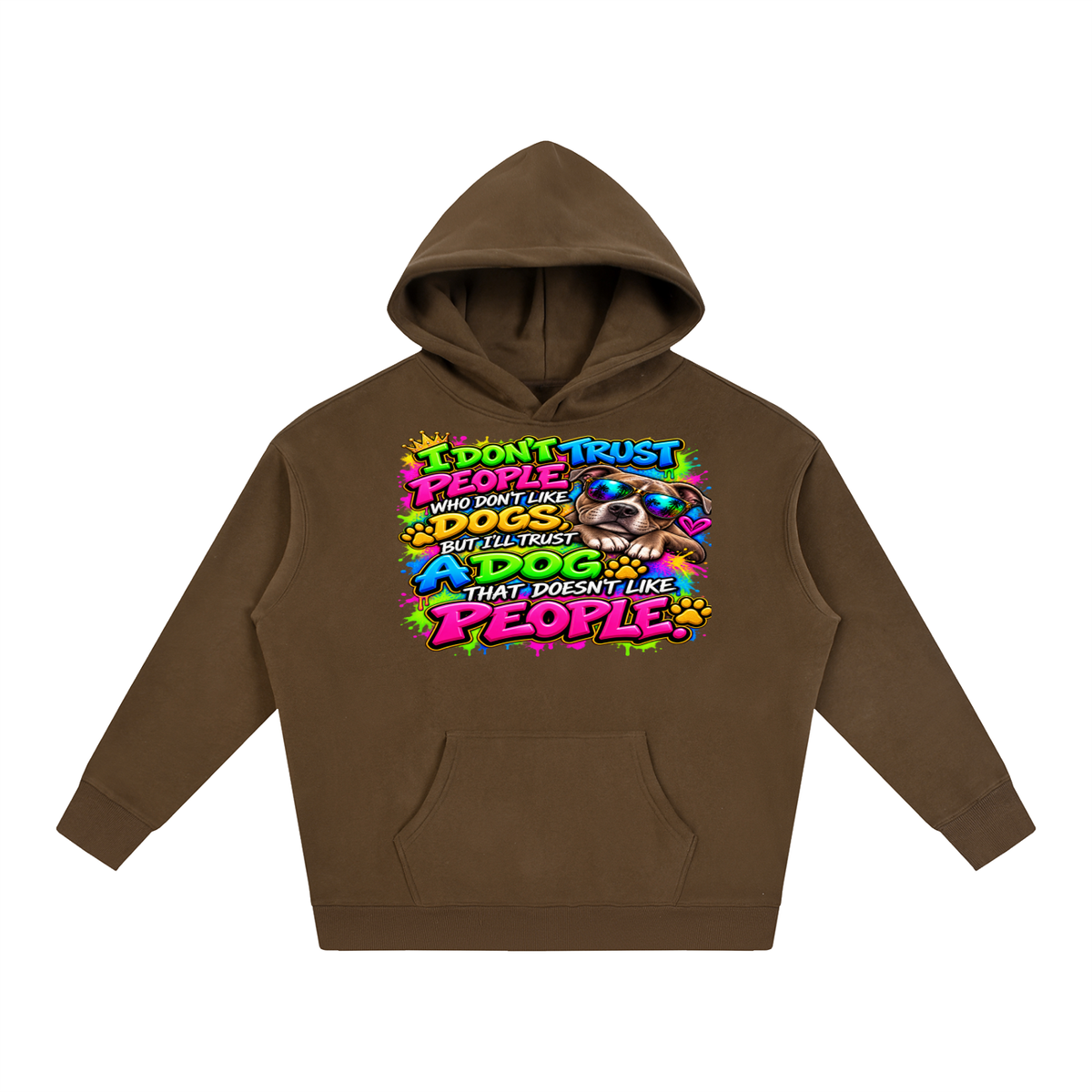 I Don't Trust People – Colorful Graffiti Dog Lover T-Shirt