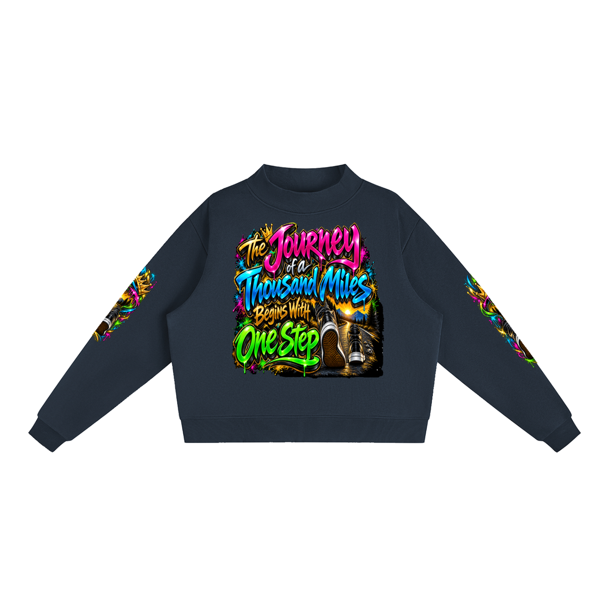 Keep Going Journey – Inspirational 3D Graffiti Sweatshirt | Caprise Creations