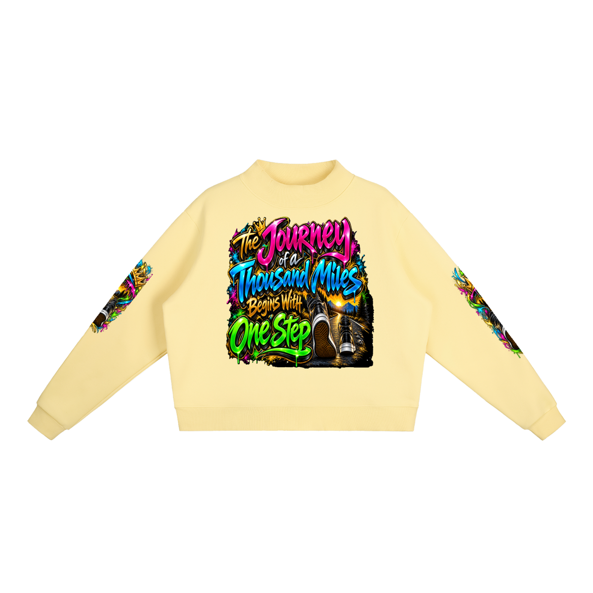 Keep Going Journey – Inspirational 3D Graffiti Sweatshirt | Caprise Creations