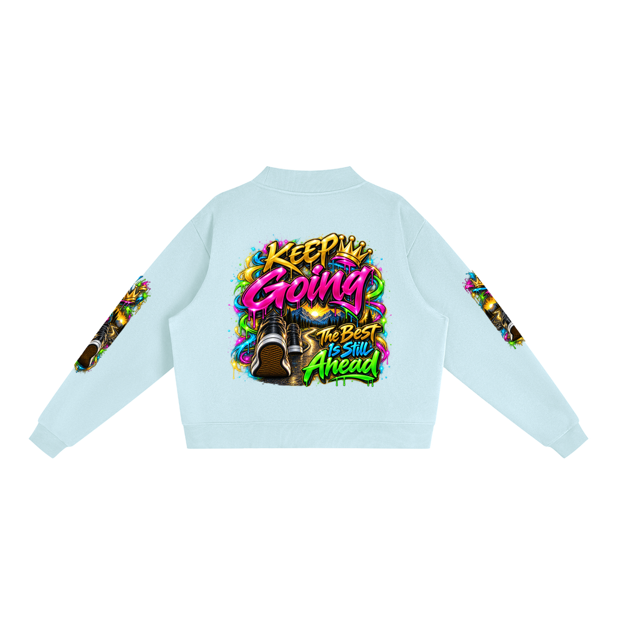 Keep Going Journey – Inspirational 3D Graffiti Sweatshirt | Caprise Creations