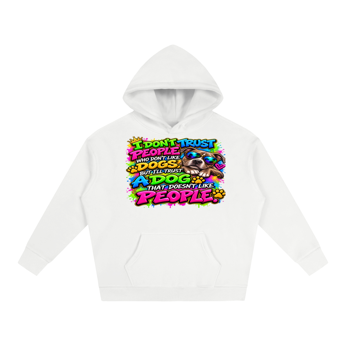 I Don't Trust People – Colorful Graffiti Dog Lover T-Shirt