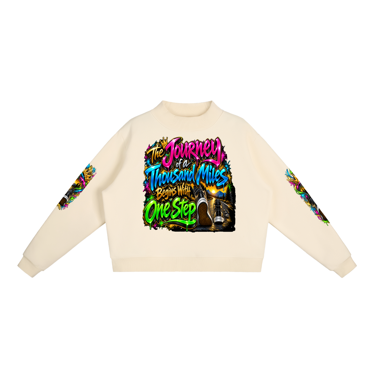 Keep Going Journey – Inspirational 3D Graffiti Sweatshirt | Caprise Creations