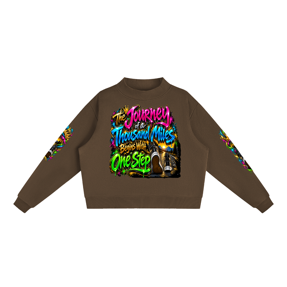 Keep Going Journey – Inspirational 3D Graffiti Sweatshirt | Caprise Creations