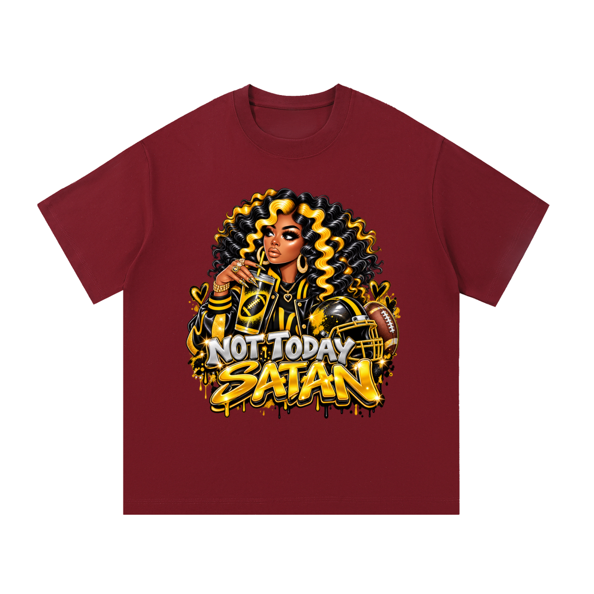 Not Today Satan – Graphic Crewneck t-shirt
