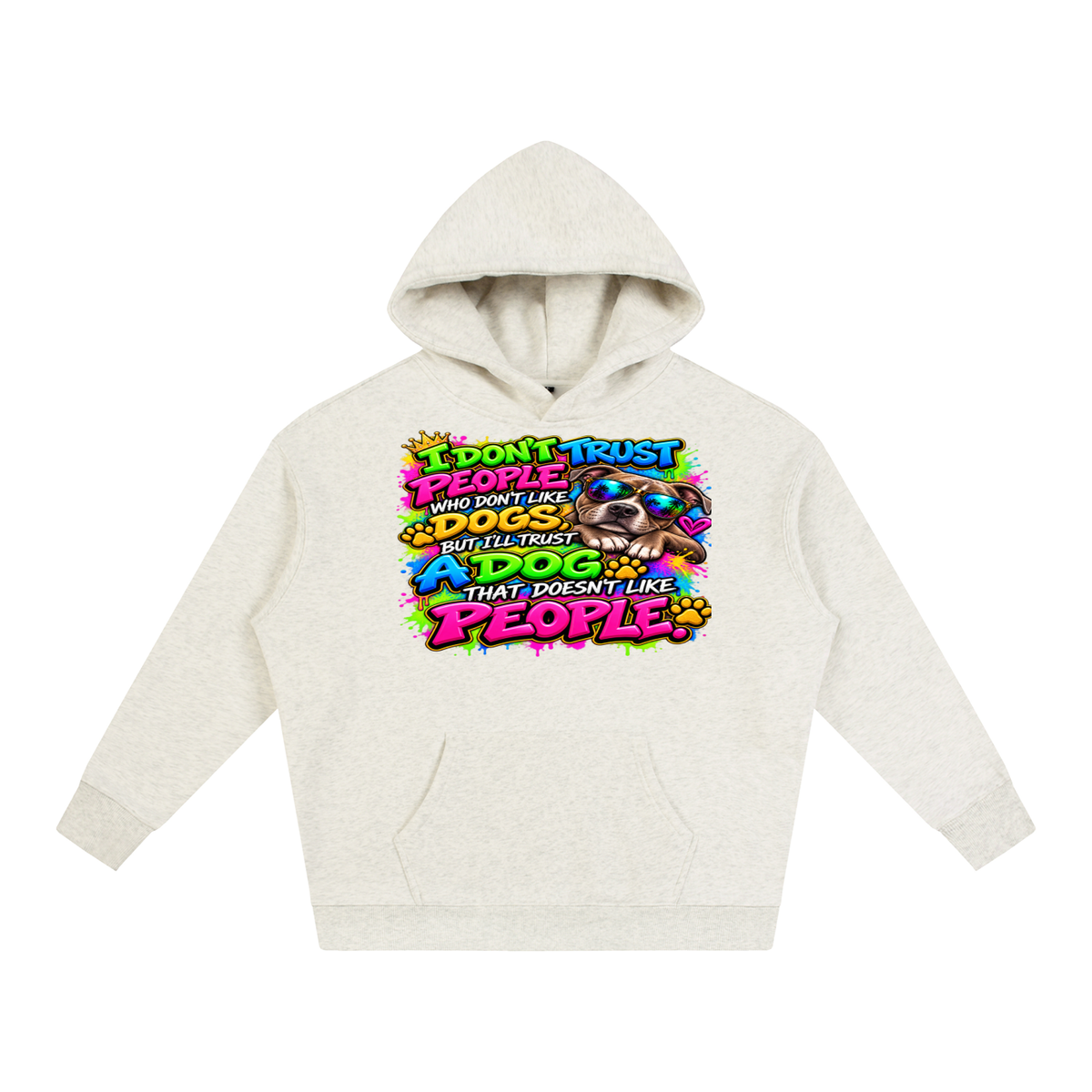 I Don't Trust People – Colorful Graffiti Dog Lover T-Shirt