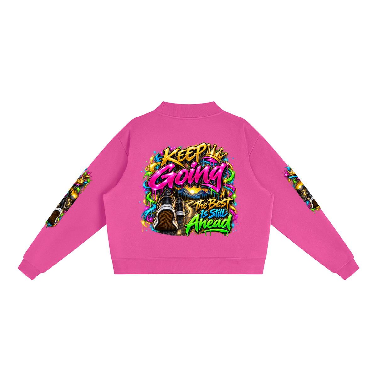 Keep Going Journey – Inspirational 3D Graffiti Sweatshirt | Caprise Creations