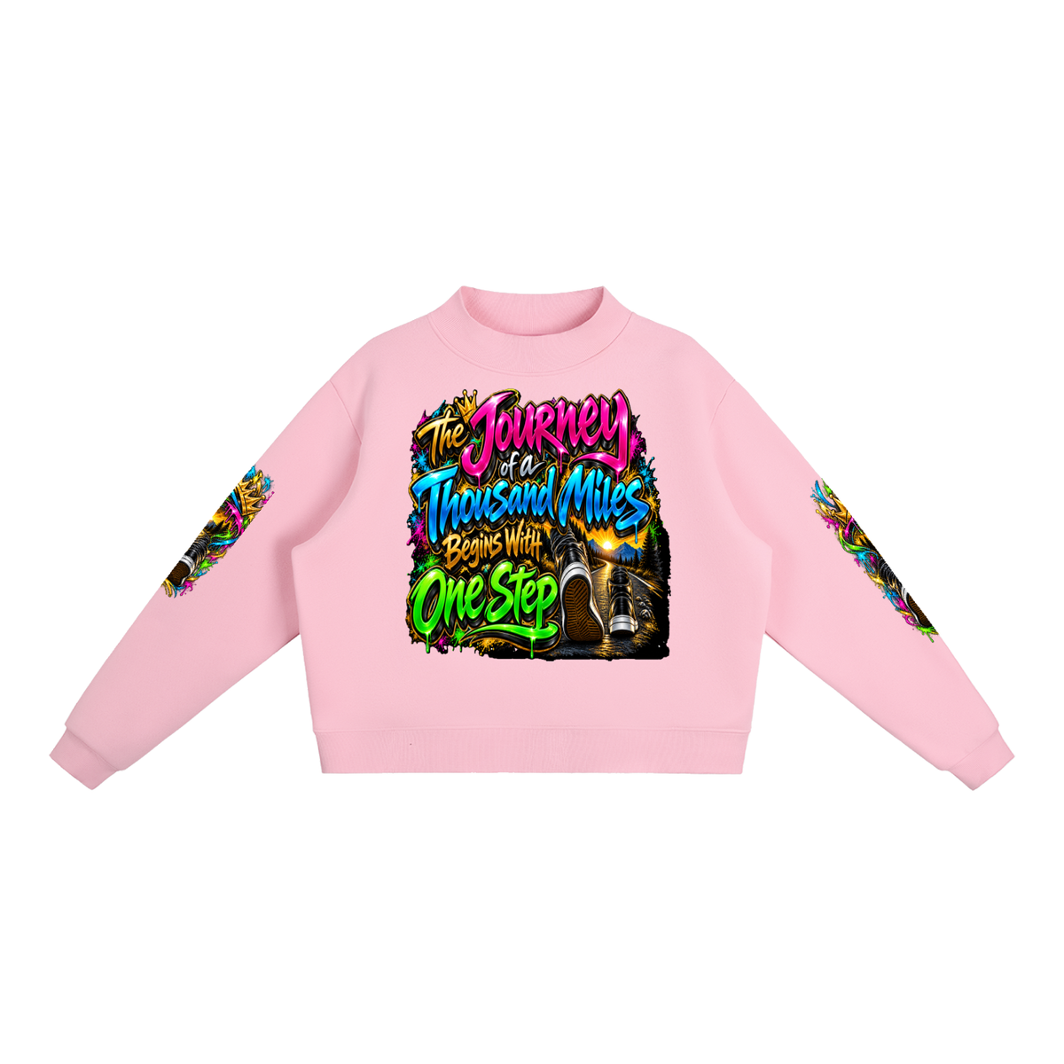 Keep Going Journey – Inspirational 3D Graffiti Sweatshirt | Caprise Creations