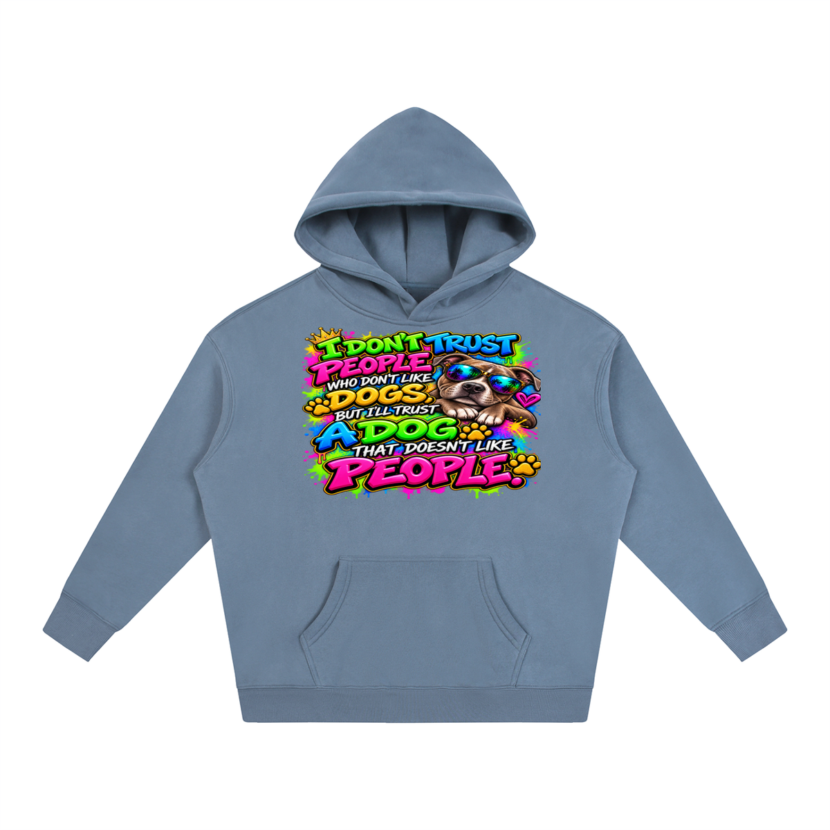 I Don't Trust People – Colorful Graffiti Dog Lover T-Shirt