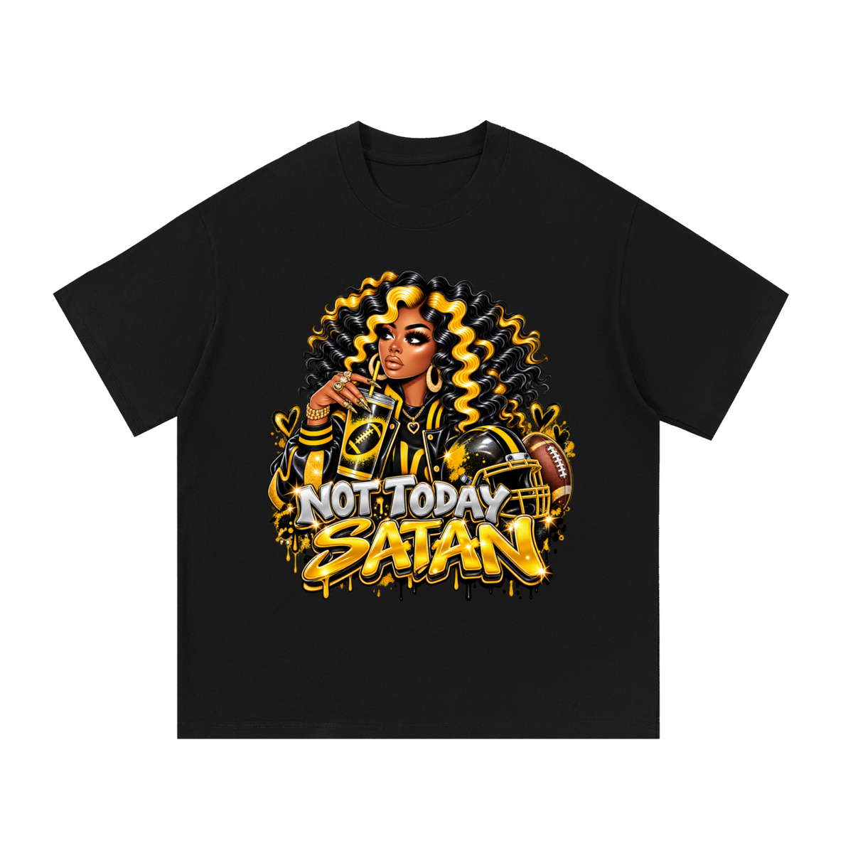 Not Today Satan – Graphic Crewneck t-shirt