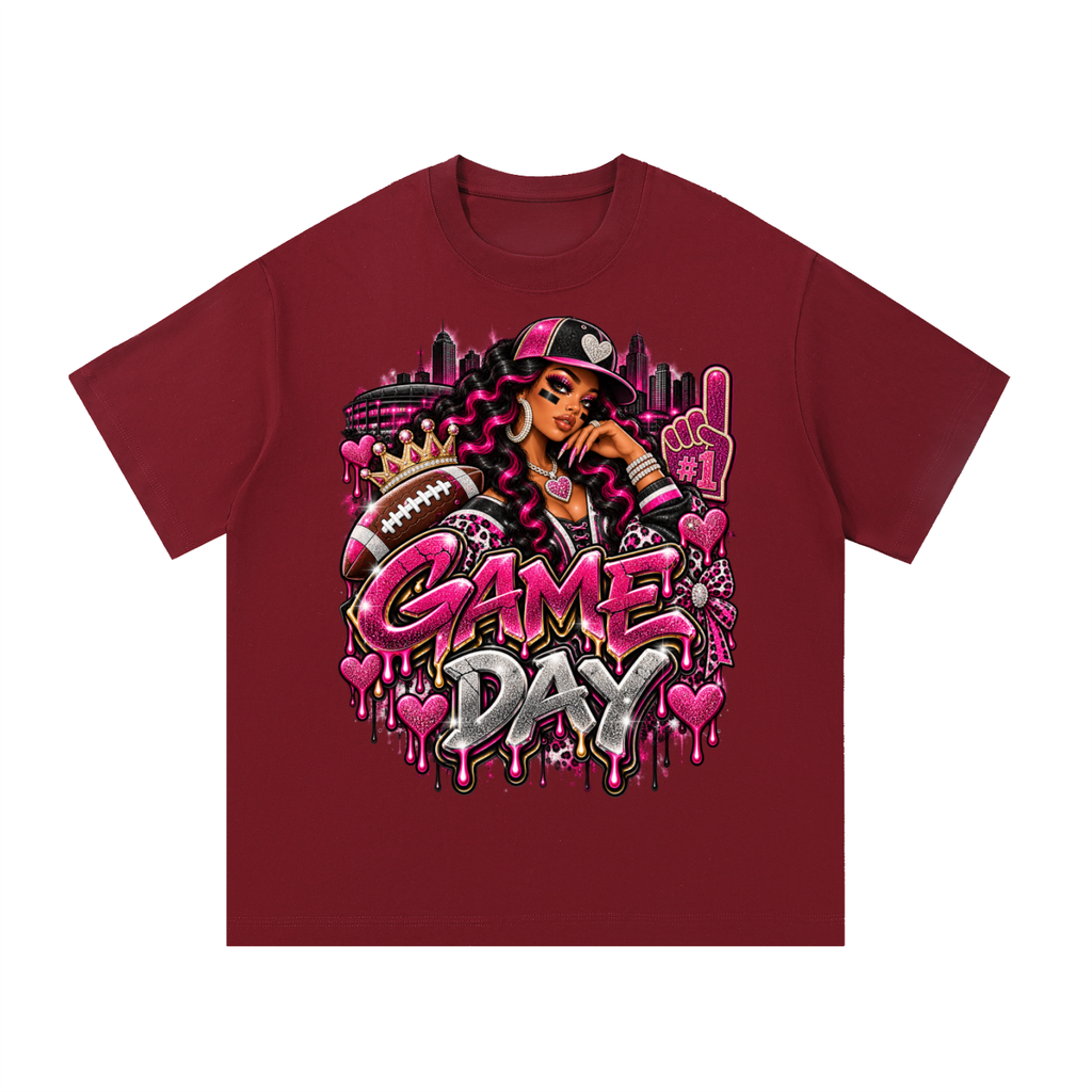 Pink Game Day Glam – Women's Football Graphic T-Shirt