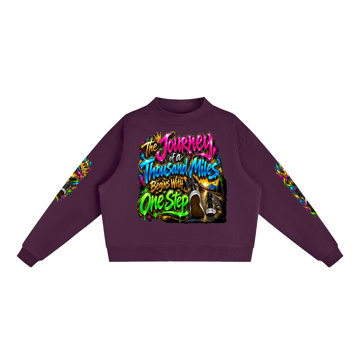 Keep Going Journey – Inspirational 3D Graffiti Sweatshirt | Caprise Creations