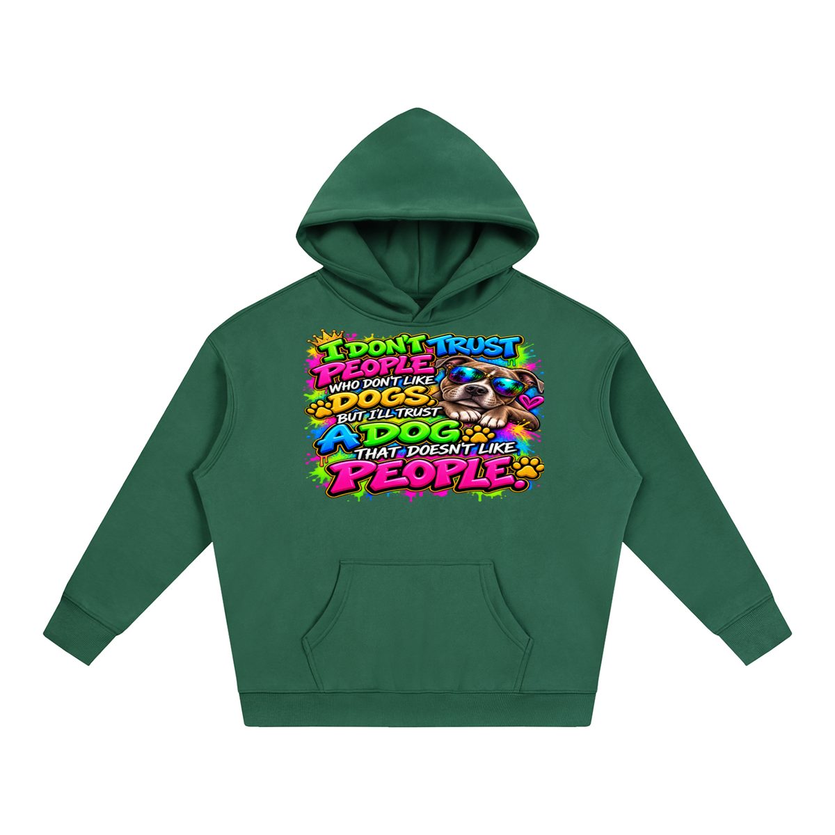 I Don't Trust People – Colorful Graffiti Dog Lover T-Shirt