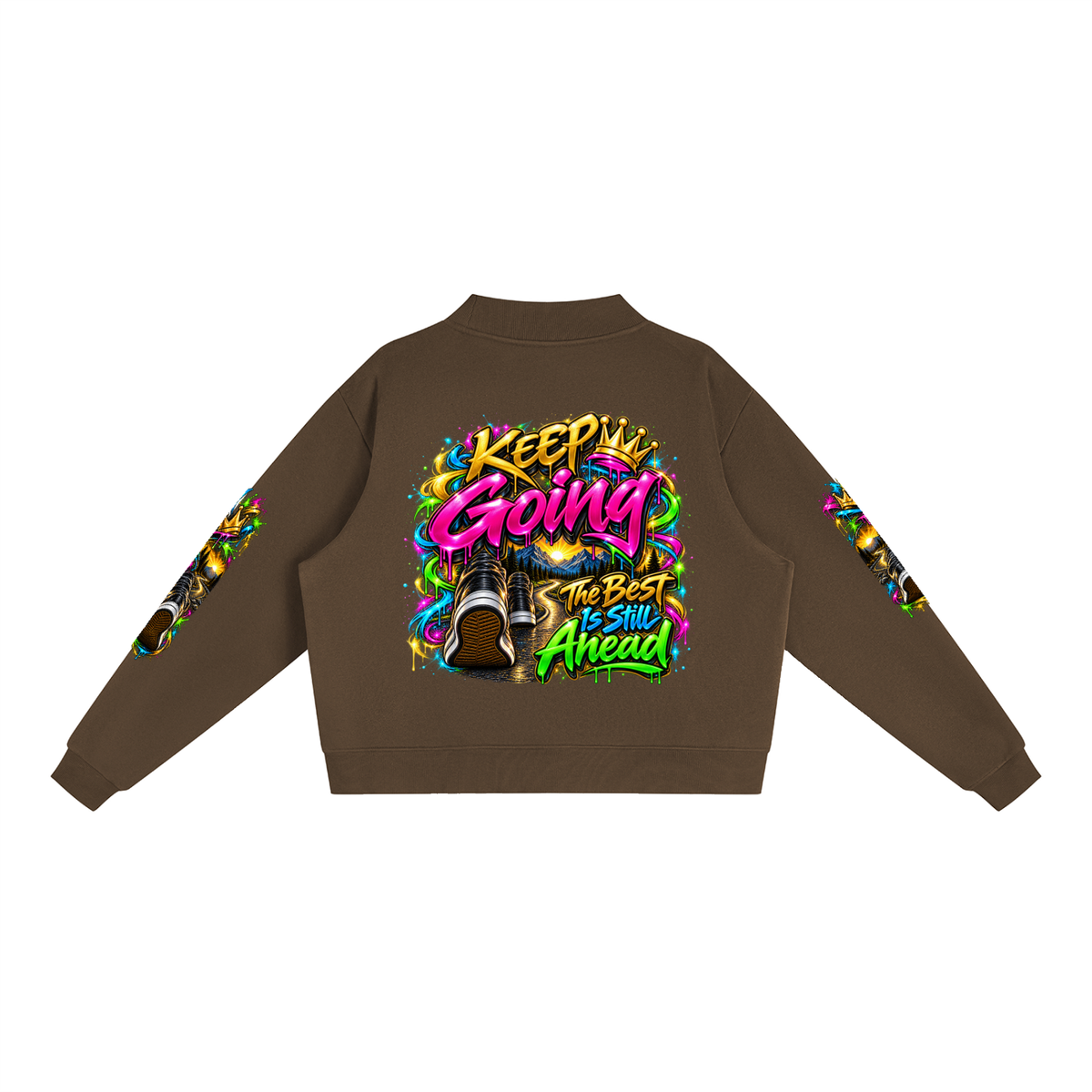 Keep Going Journey – Inspirational 3D Graffiti Sweatshirt | Caprise Creations