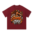 Orange & Black Game Day Queen – Football Glam Graphic T-Shirt