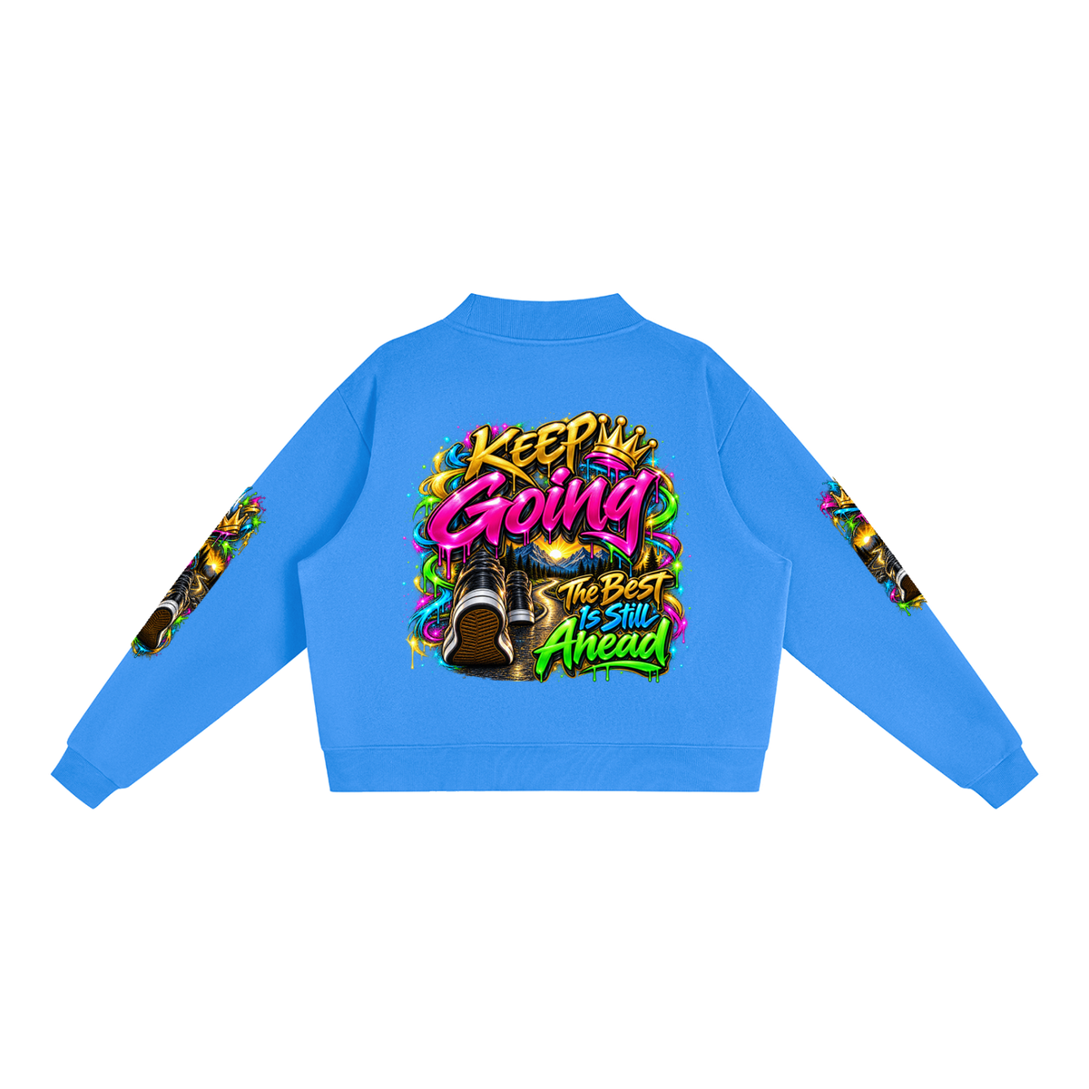 Keep Going Journey – Inspirational 3D Graffiti Sweatshirt | Caprise Creations