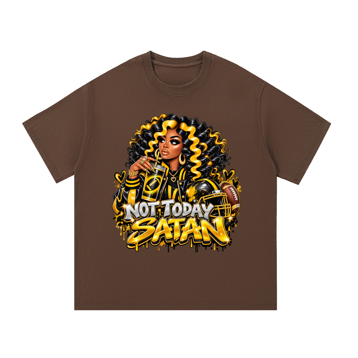 Not Today Satan – Graphic Crewneck t-shirt