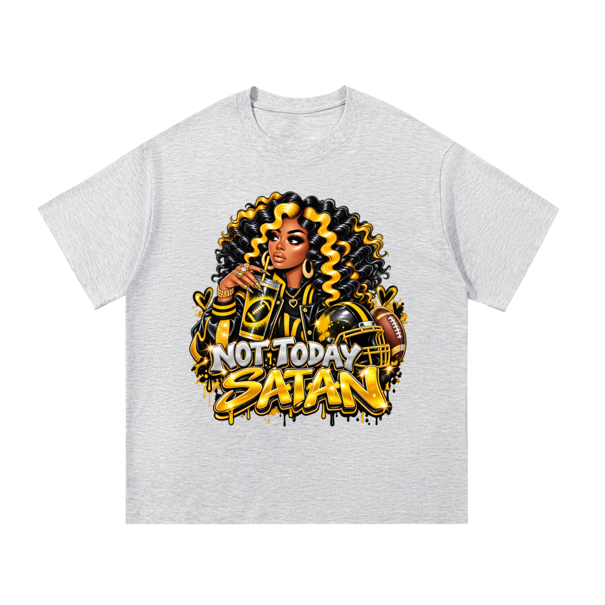 Not Today Satan – Graphic Crewneck t-shirt