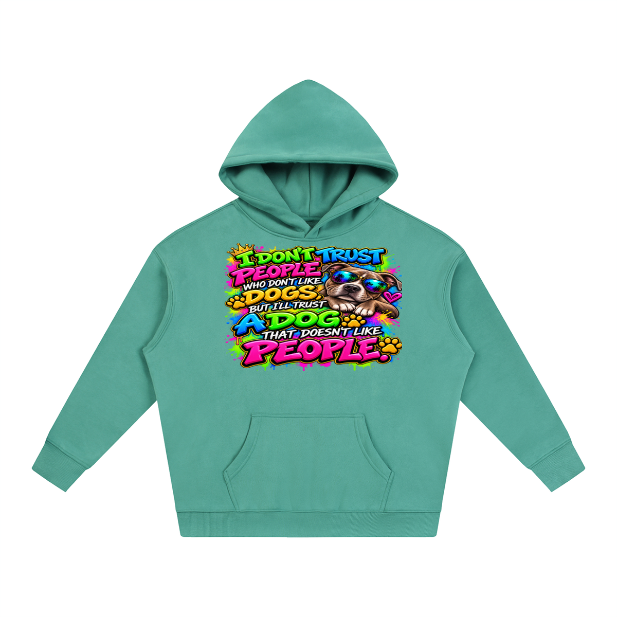 I Don't Trust People – Colorful Graffiti Dog Lover T-Shirt