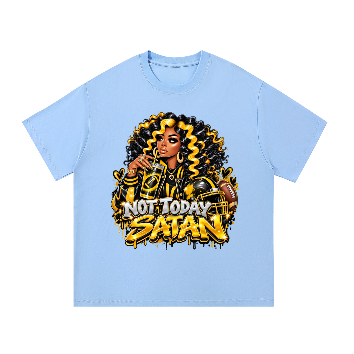 Not Today Satan – Graphic Crewneck t-shirt