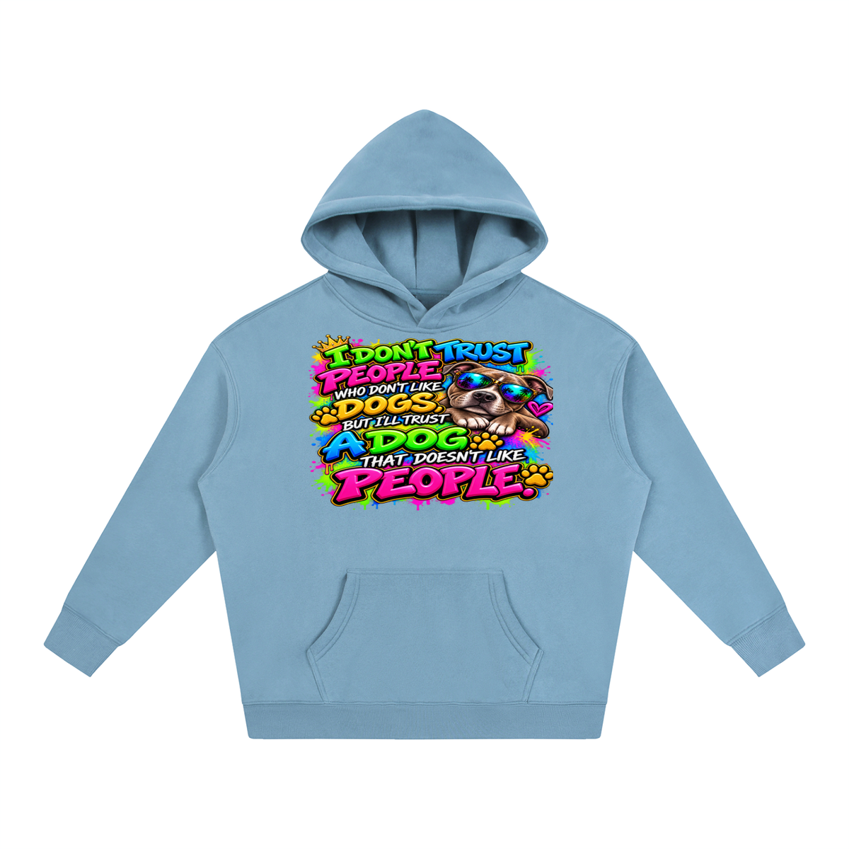 I Don't Trust People – Colorful Graffiti Dog Lover T-Shirt
