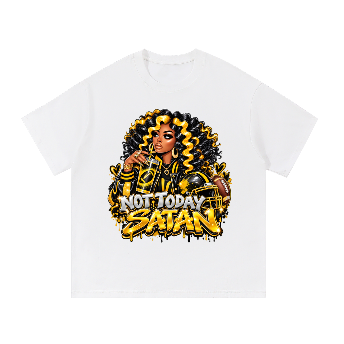 Not Today Satan – Graphic Crewneck t-shirt
