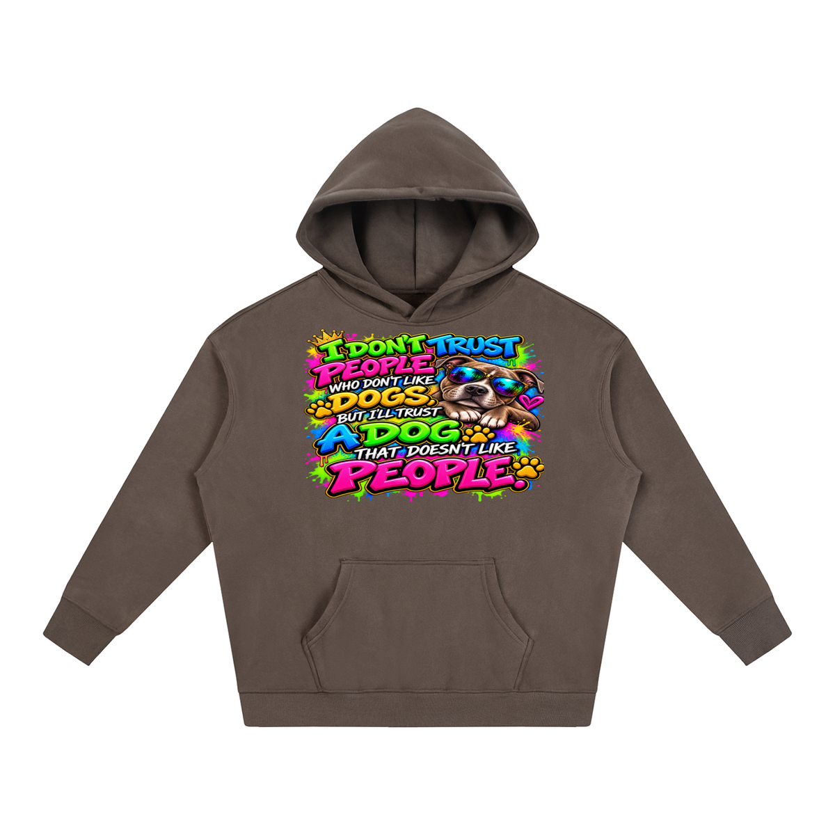 I Don't Trust People – Colorful Graffiti Dog Lover T-Shirt