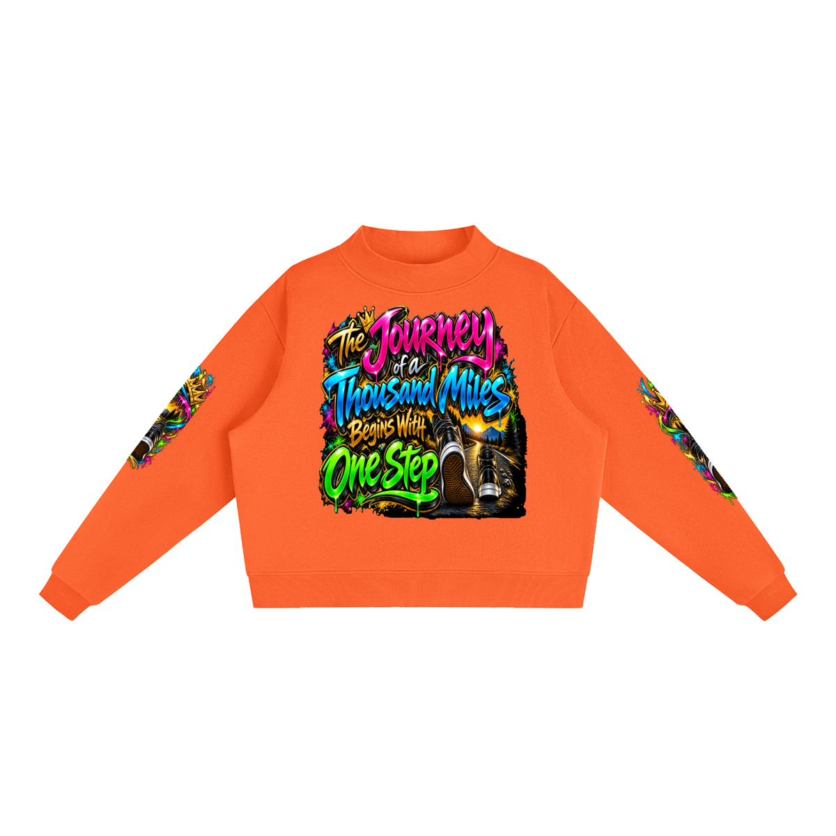 Keep Going Journey – Inspirational 3D Graffiti Sweatshirt | Caprise Creations