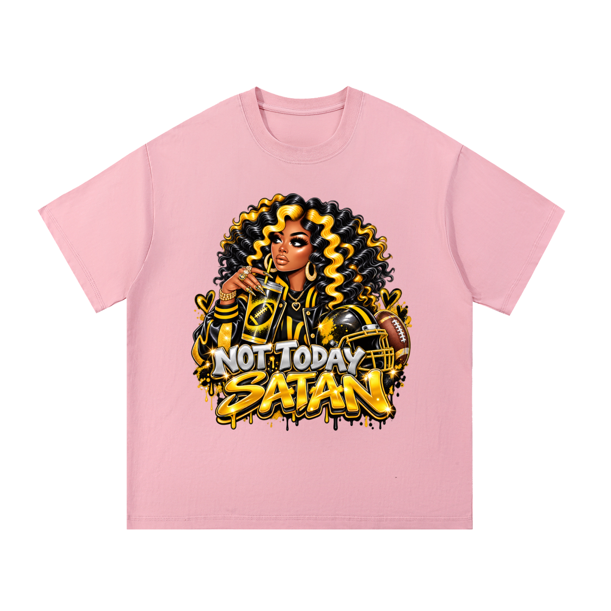 Not Today Satan – Graphic Crewneck t-shirt