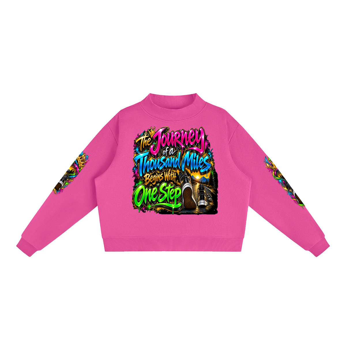 Keep Going Journey – Inspirational 3D Graffiti Sweatshirt | Caprise Creations