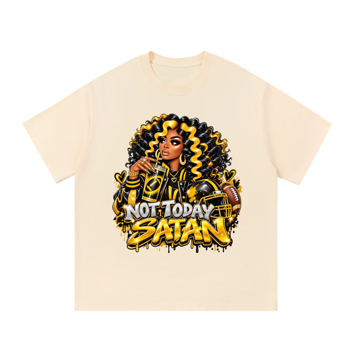 Not Today Satan – Graphic Crewneck t-shirt