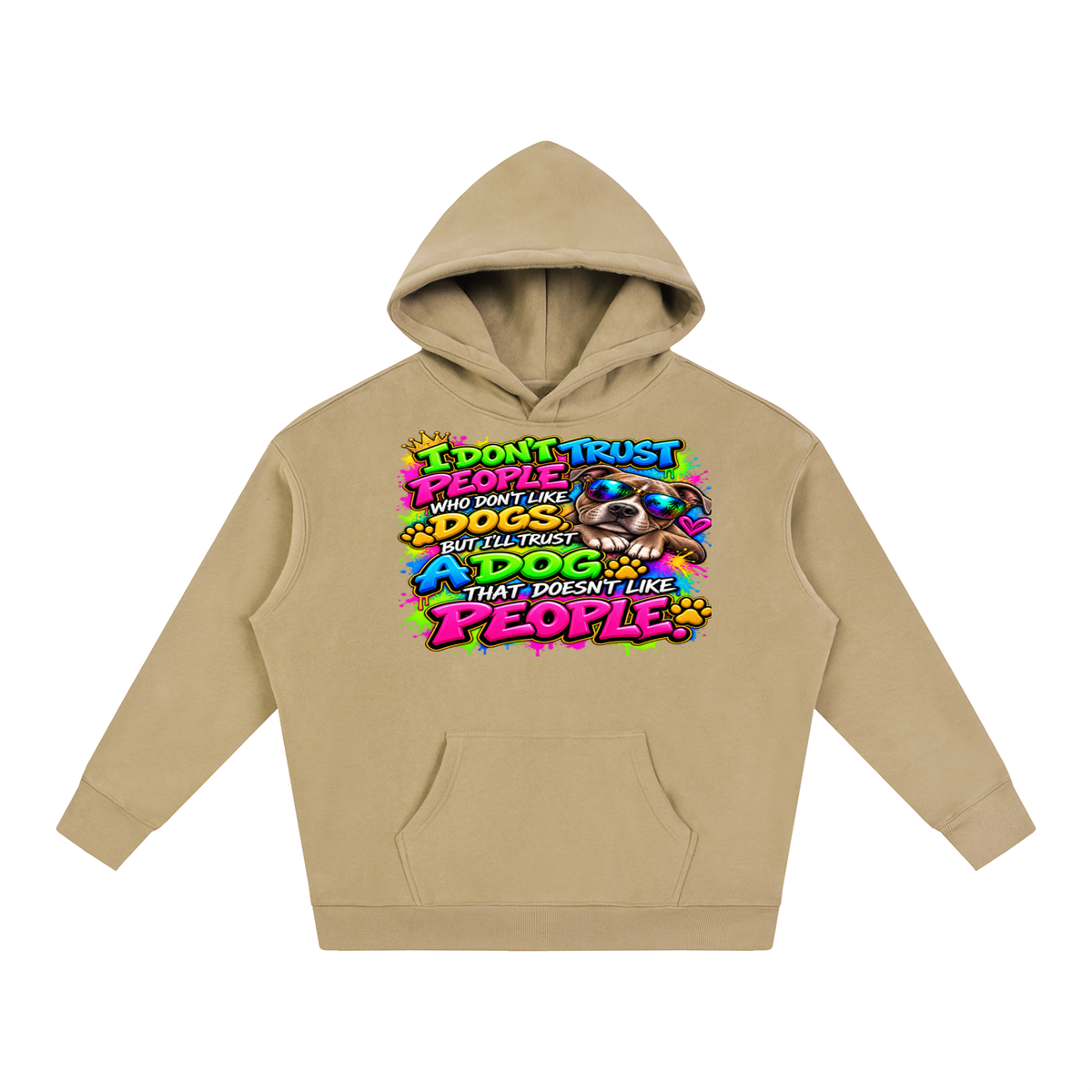 I Don't Trust People – Colorful Graffiti Dog Lover T-Shirt