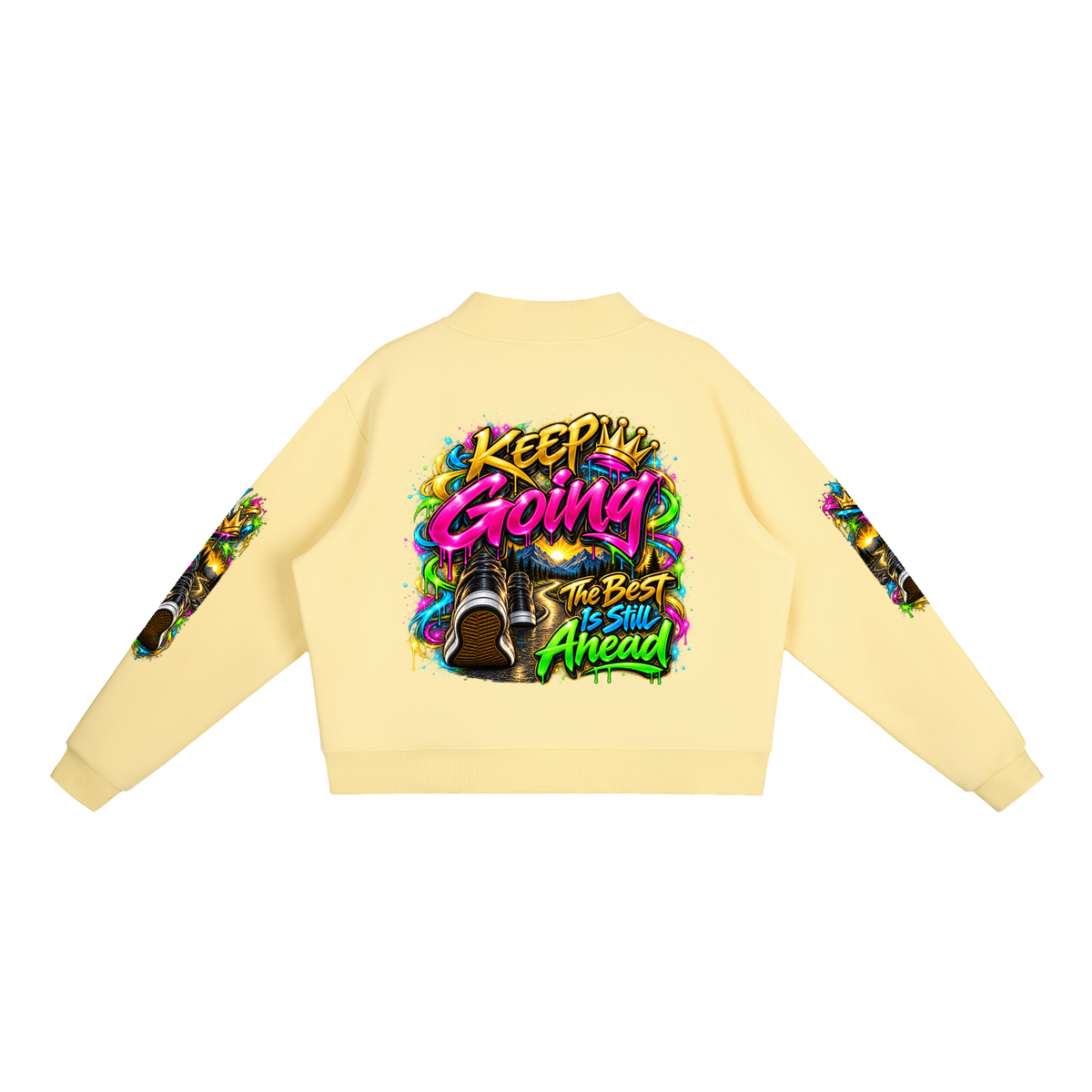 Keep Going Journey – Inspirational 3D Graffiti Sweatshirt | Caprise Creations