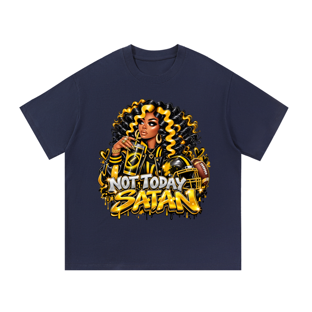 Not Today Satan – Graphic Crewneck t-shirt