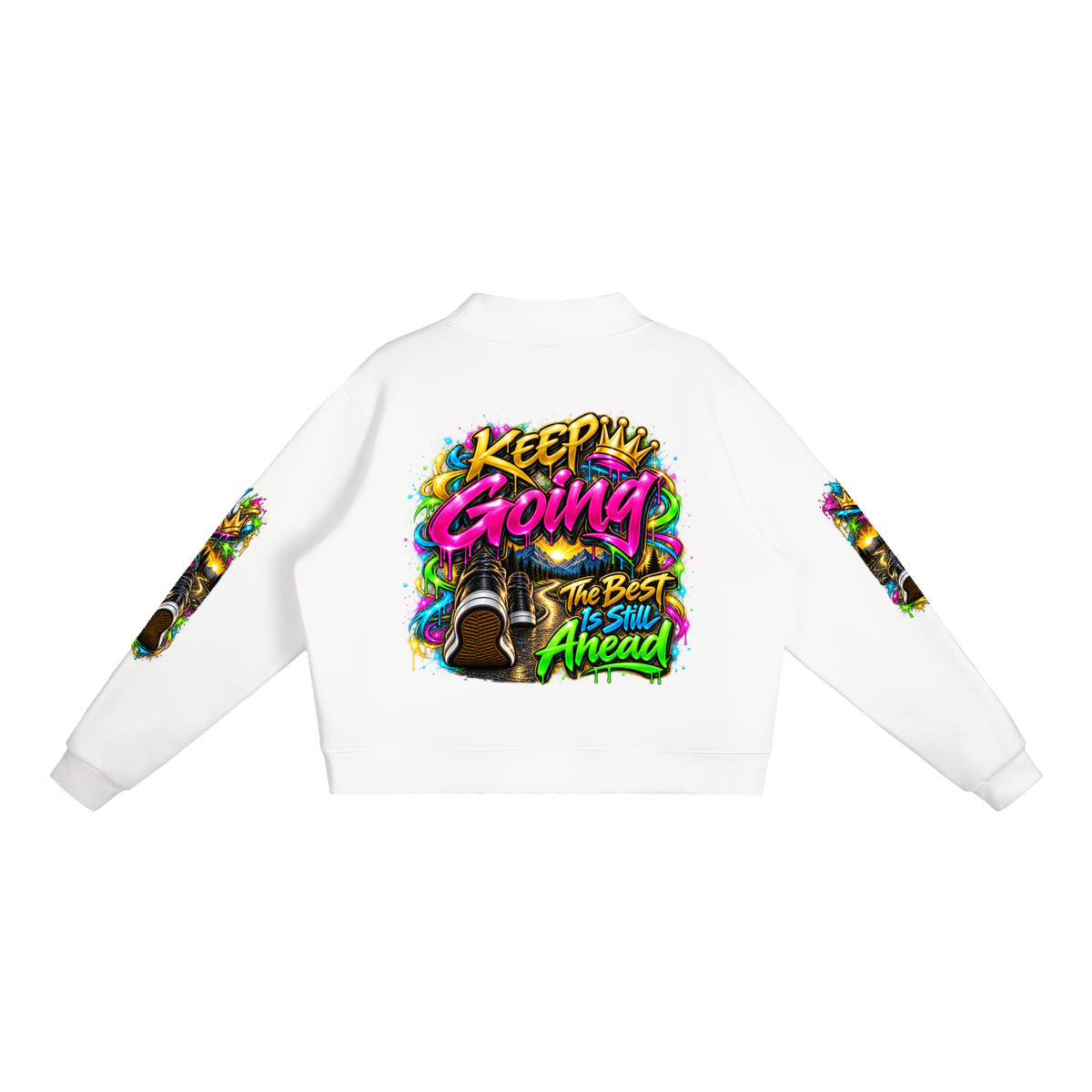 Keep Going Journey – Inspirational 3D Graffiti Sweatshirt | Caprise Creations