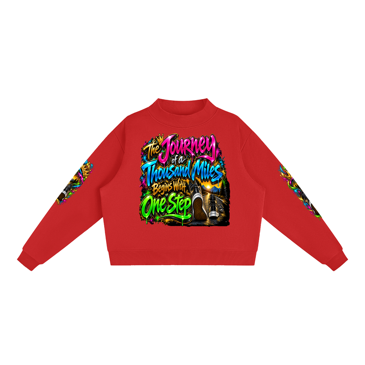 Keep Going Journey – Inspirational 3D Graffiti Sweatshirt | Caprise Creations