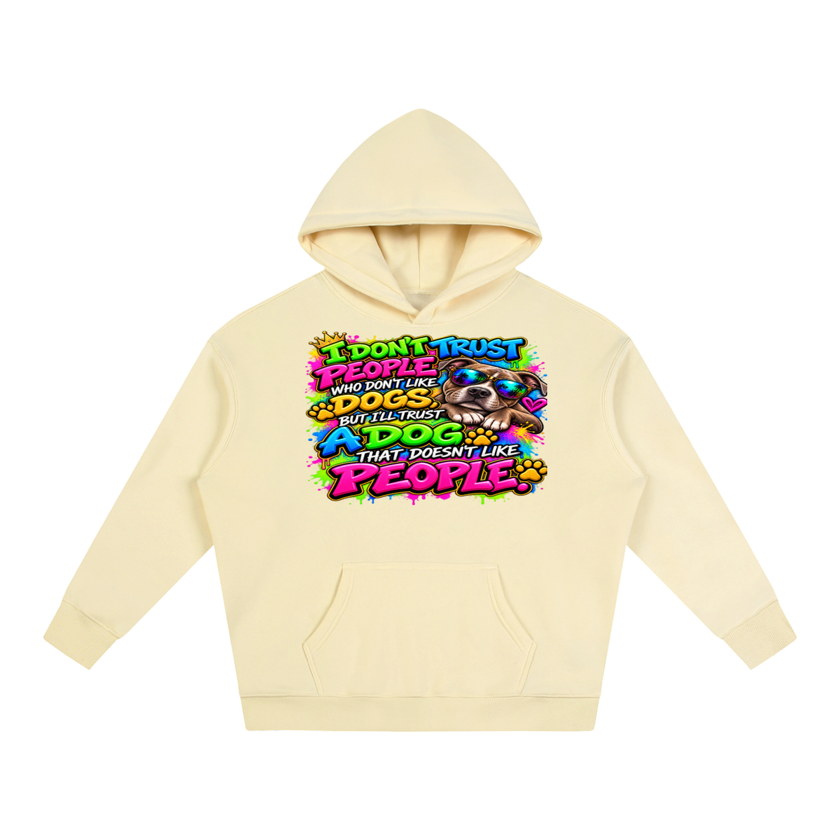 I Don't Trust People – Colorful Graffiti Dog Lover T-Shirt