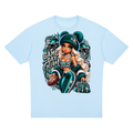Game Day Glam Football Girl Oversized Graphic T-Shirt